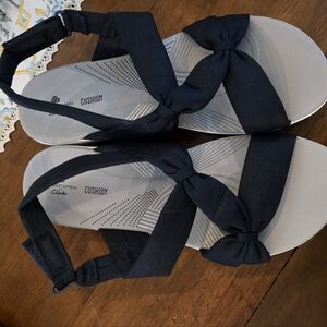 Clarks Black Cloudsteppers Sandals
